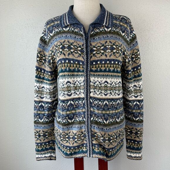 Tiara International Full Zip Sweater Jacket Size M EUC - Picture 1 of 5